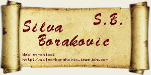 Silva Boraković vizit kartica